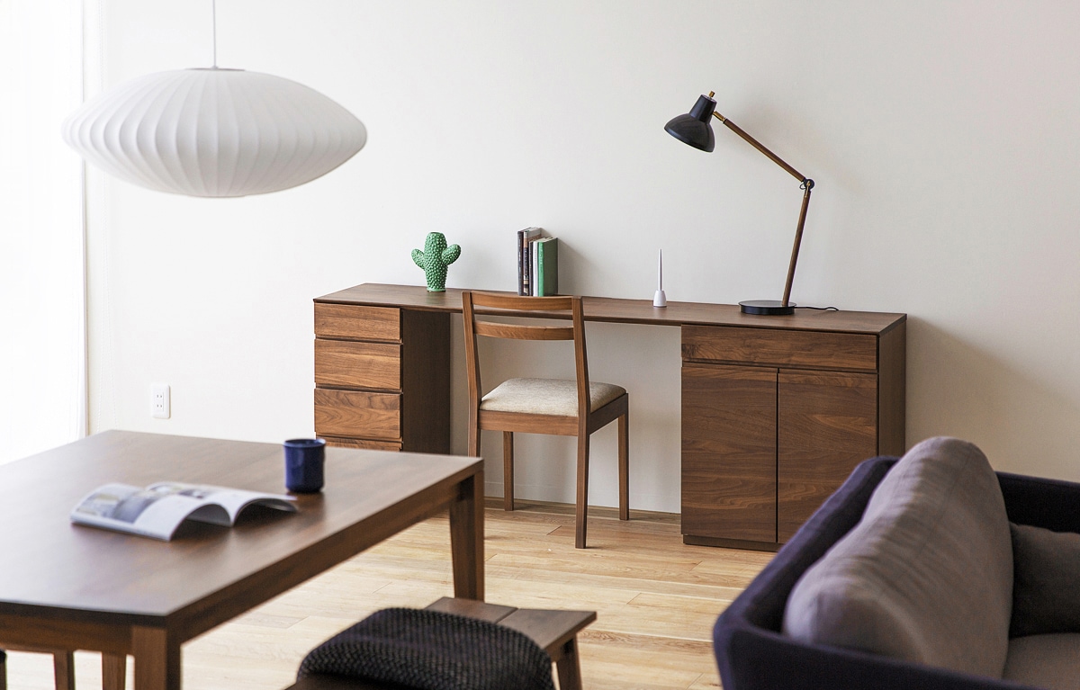 ASTER SET 60天板 + 60キャビネット オーク/ウォルナット