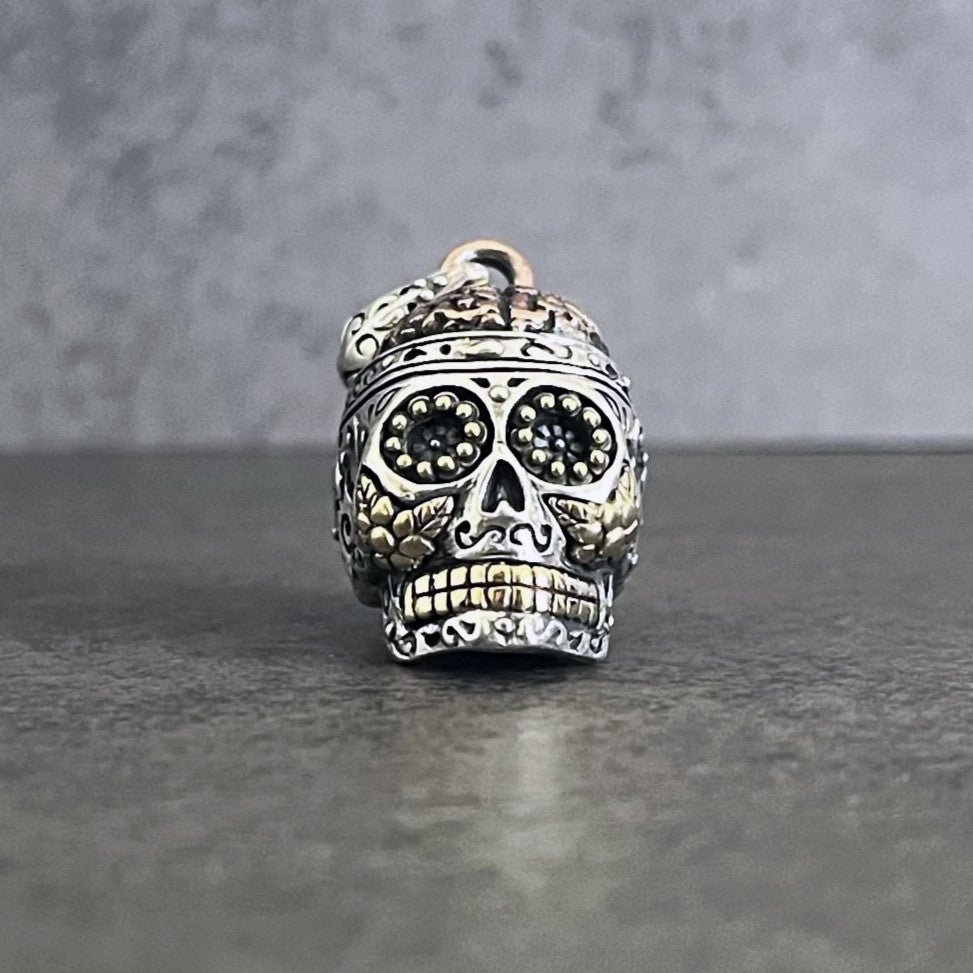 チベタンスカル風メキシカンスカル シルバーペンダント – good