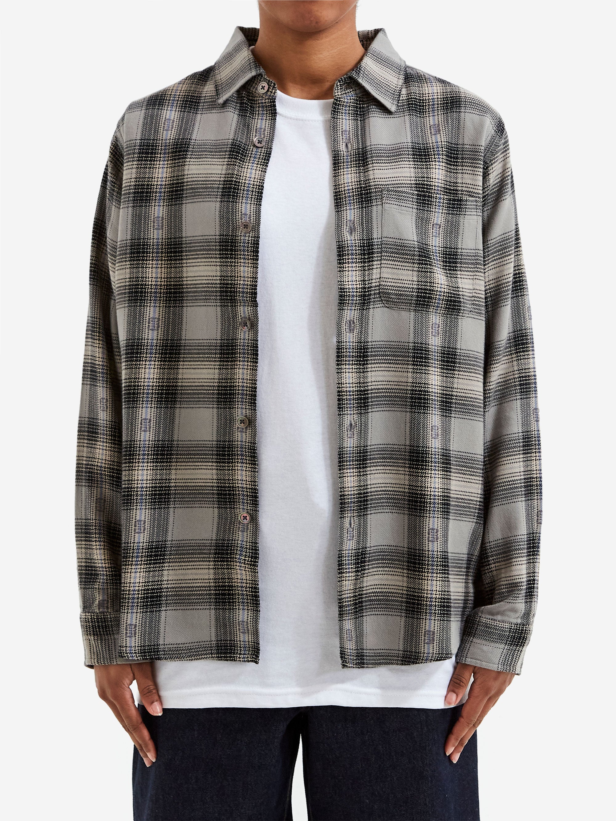 Stussy Motif Plaid Shirt W - Grey – Goodhood