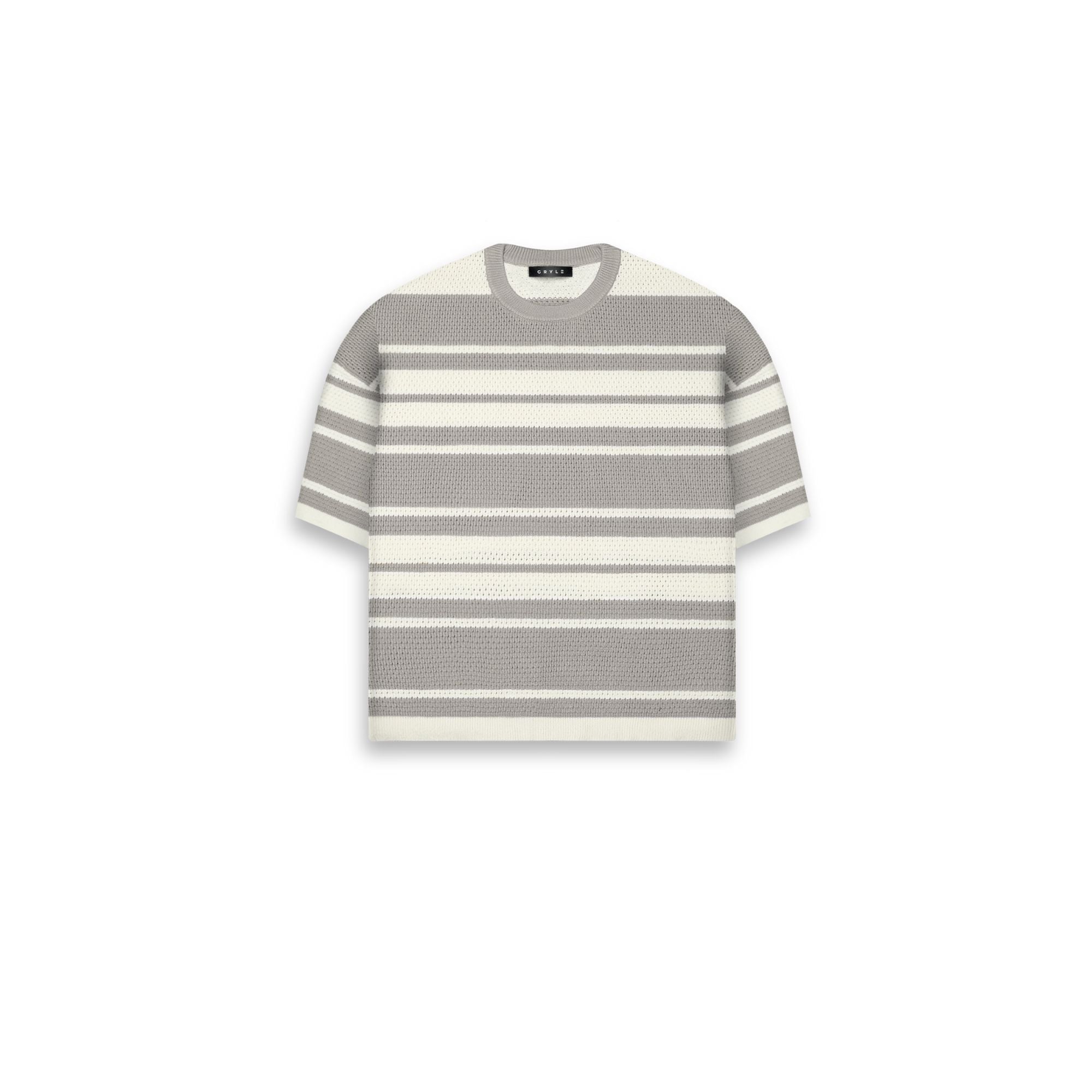 Relaxed Knit Striped Shirt - Steel – Gryle Apparel