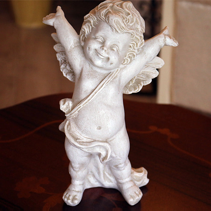 天使のオーナメント ガーデンオブジェ ばんざいエンジェル 置物 – 輸入