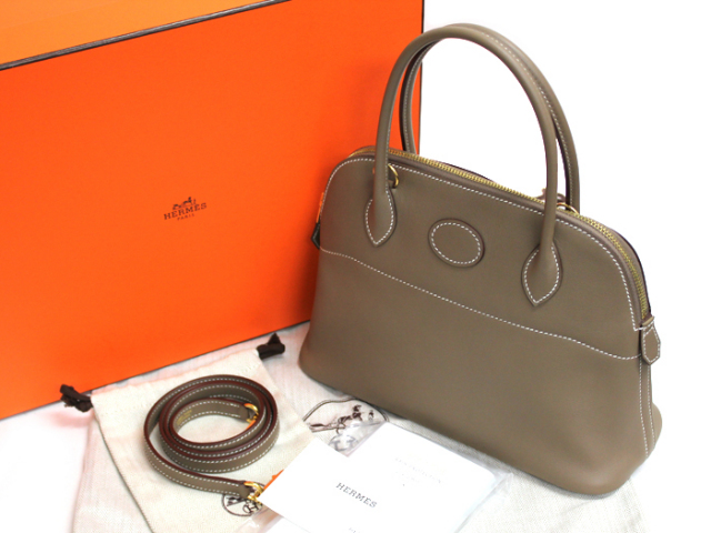 エルメス ◇ ボリード27 エトゥープ ヴォースイフト X刻印