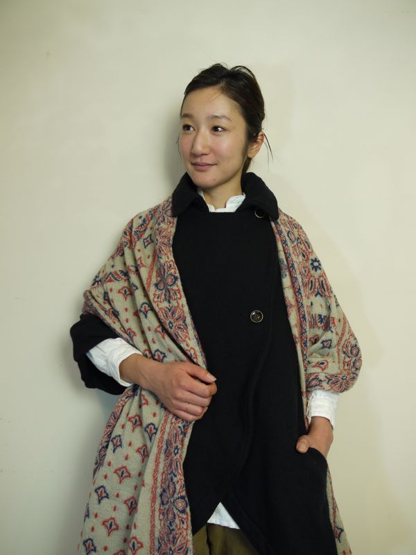 ☆KAPITAL 縮絨ウール ビッグママ杢バンダナマフラー☆ | BLUE NEON