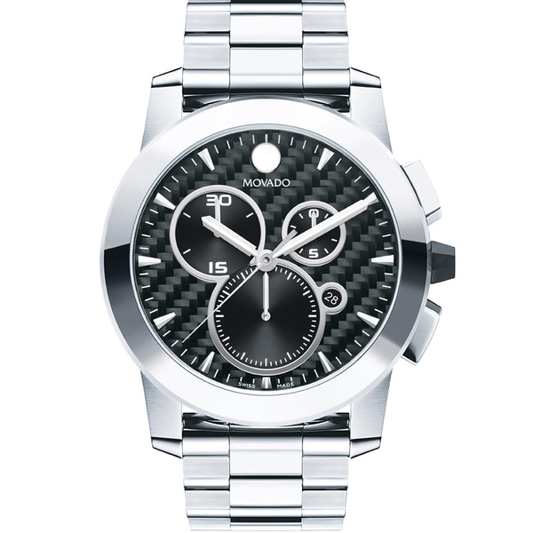 Movado - Vizio Chronograph 45 mm Carbon Fiber Dial Stainless