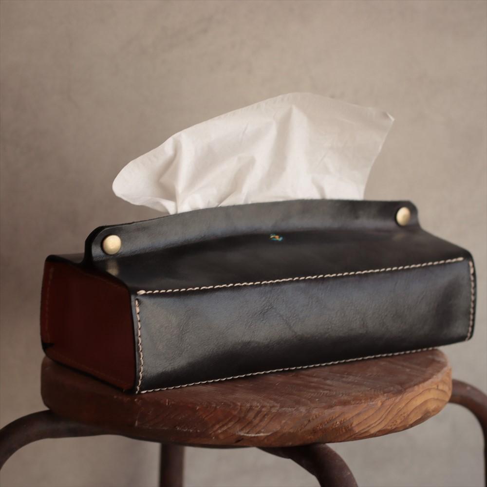 ツートンレザーのBOXティッシュケース | 生活空間に彩りを ac-18