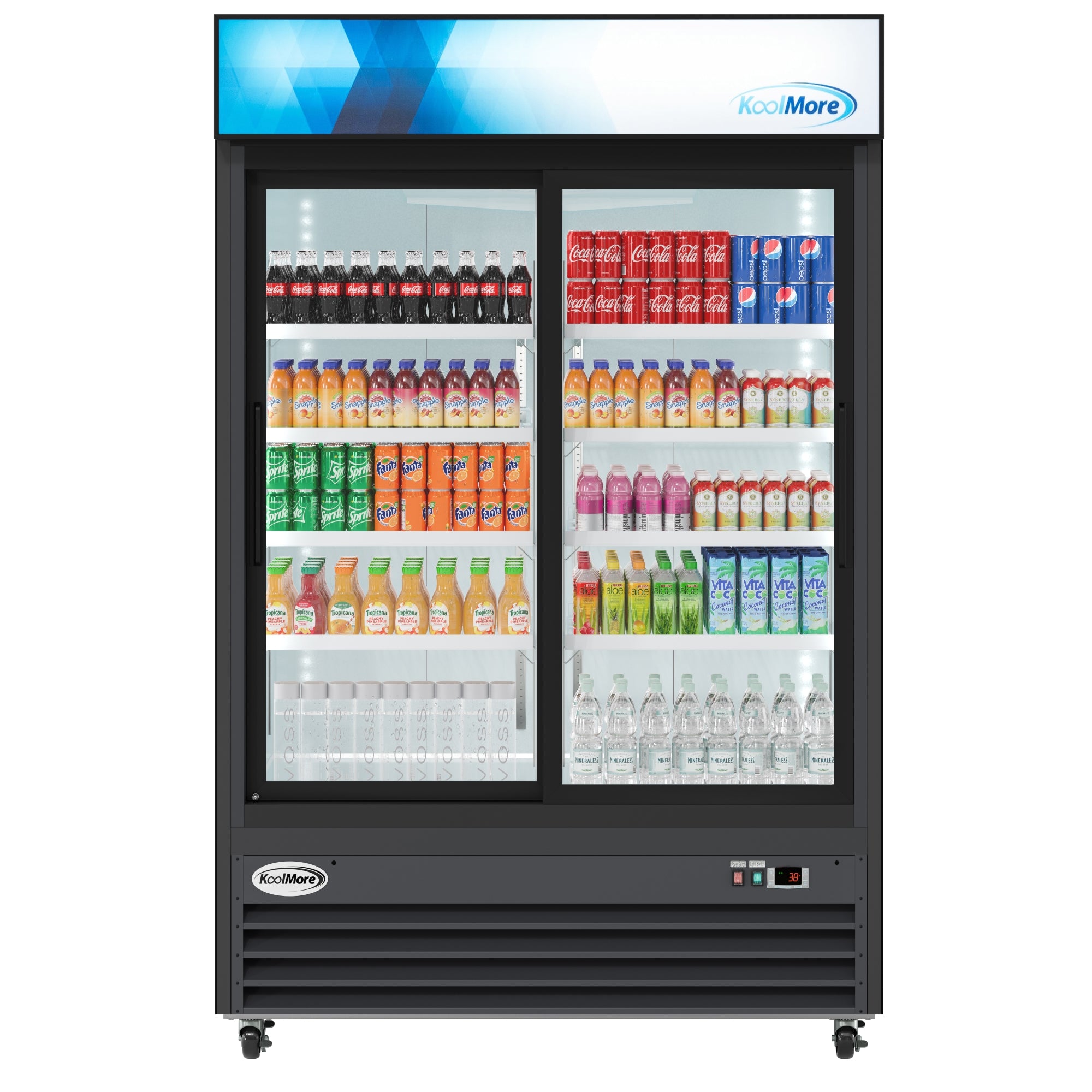 53 in. Two-Door Merchandiser Refrigerator - 45 Cu Ft. MDR-2D-GSLD