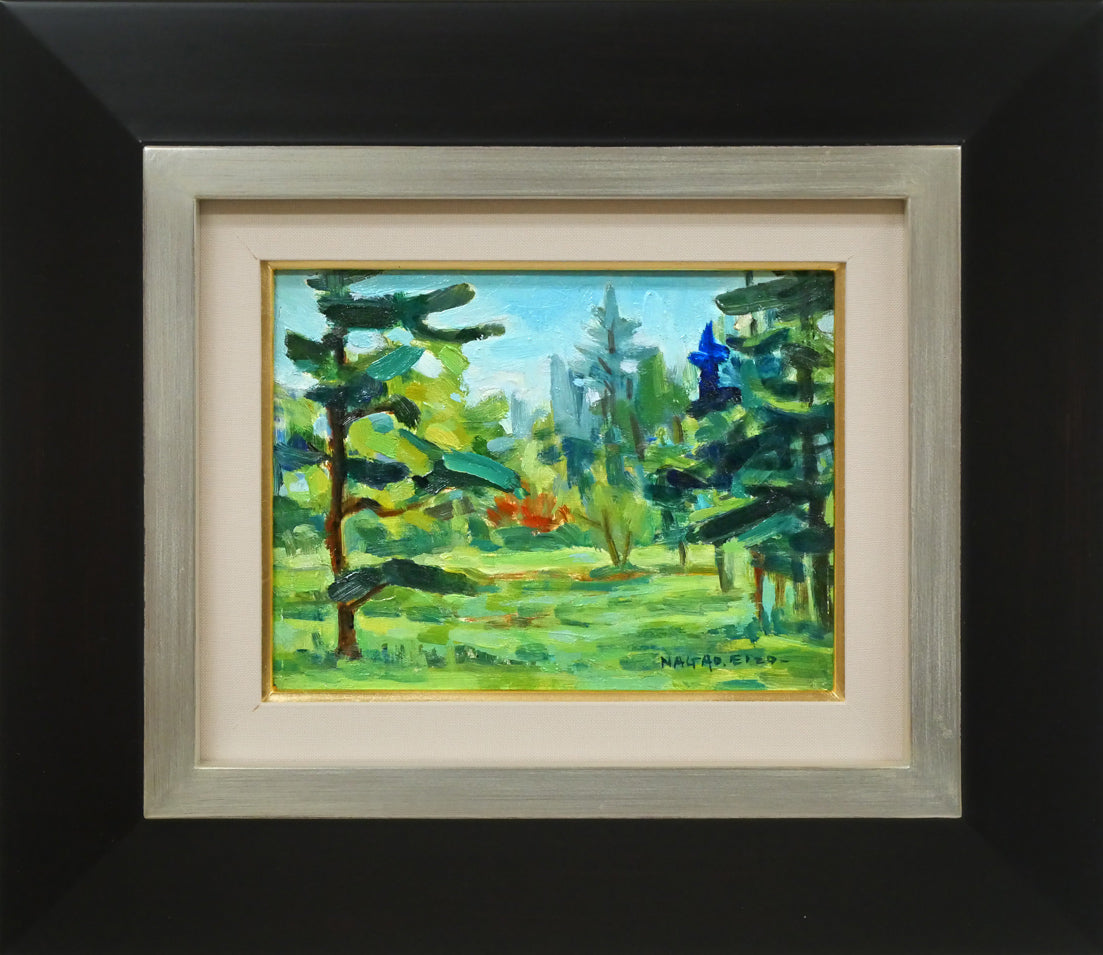 長尾栄三「盛夏」油絵・F0号 絵画買取・販売の小竹美術