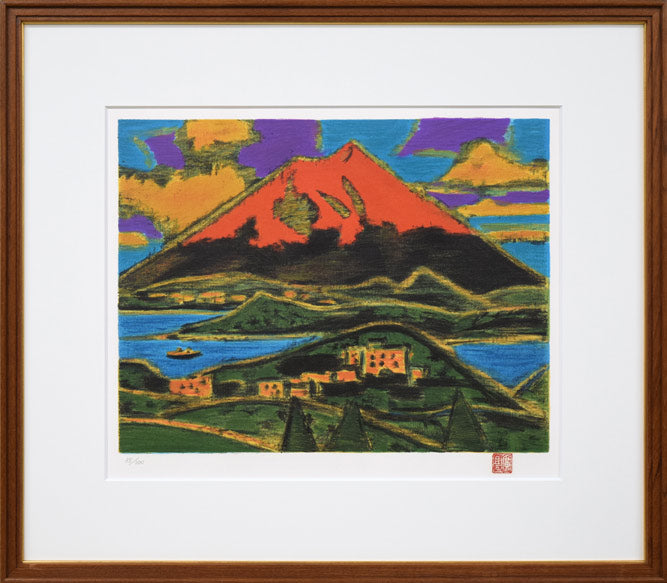 田崎廣助 箱根の富士 油絵 絵画 レトロ 田崎廣助 箱根の富士 油絵 絵画