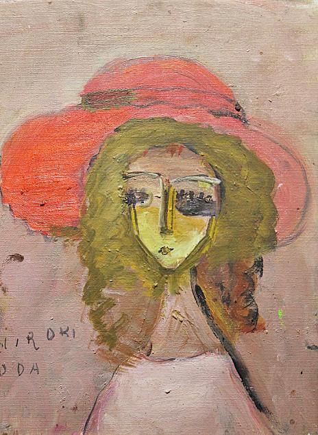 F8号］ロッカクアヤコ 肉筆保証/手描作品/表裏サイン有/絵画/油彩