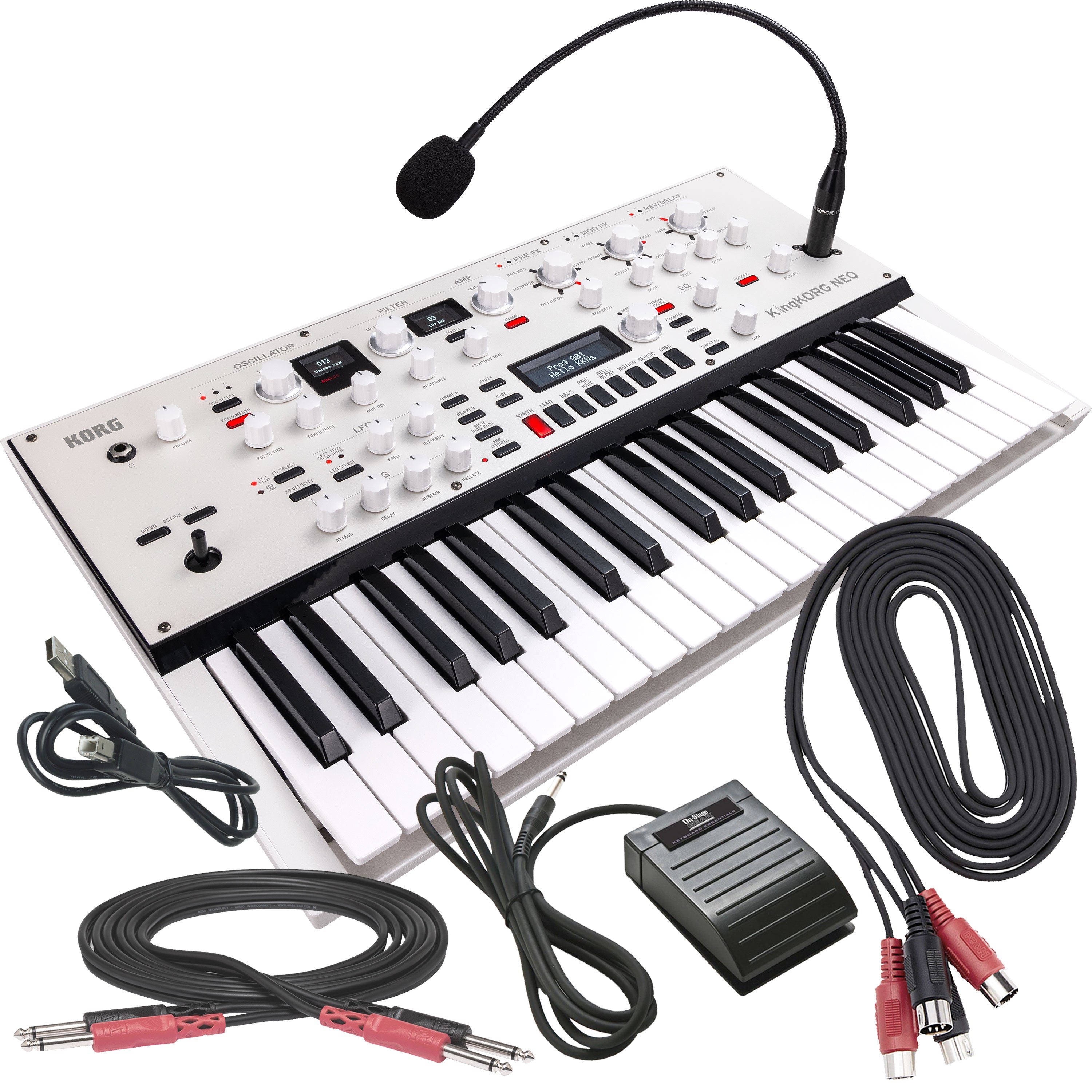 Korg KingKorg Neo 37-Key Virtual Analog Synthesizer/Vocoder CABLE