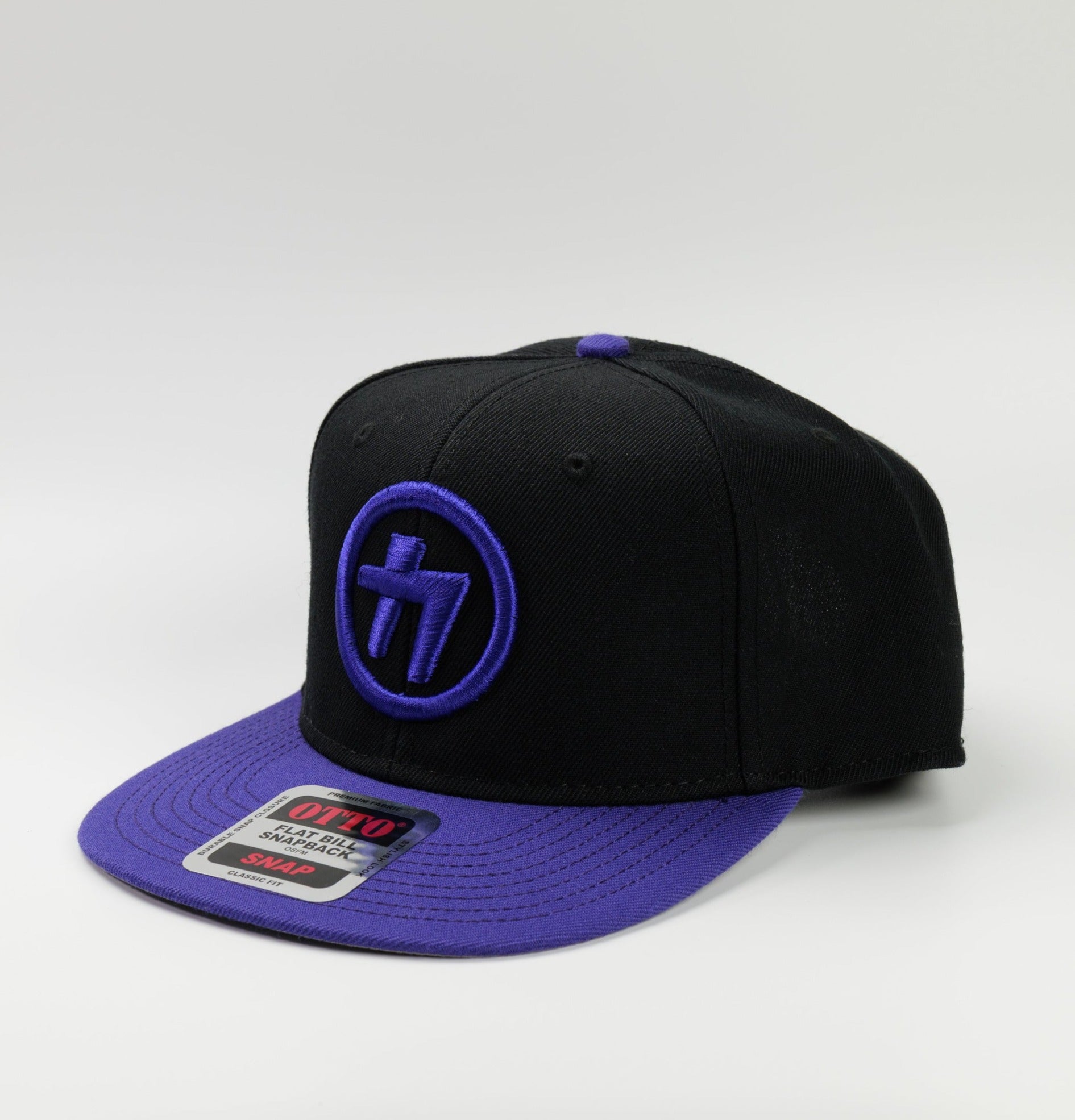 金津屋商店 オリジナルフラットバイザーキャップ パープル／ブラック