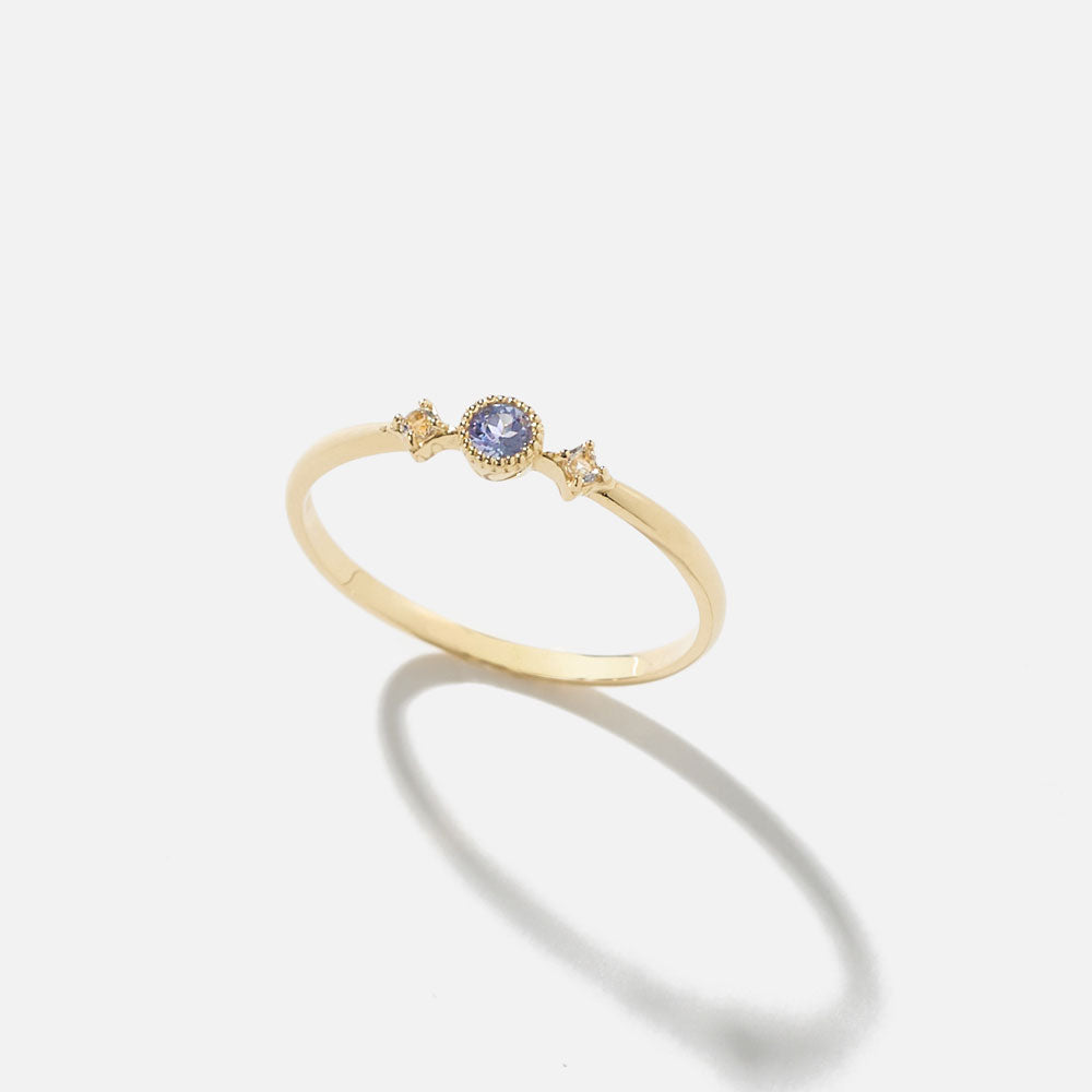 受注生産】K18 タンザナイト ホワイトトパーズ リング｜36-3132 – L&Co.