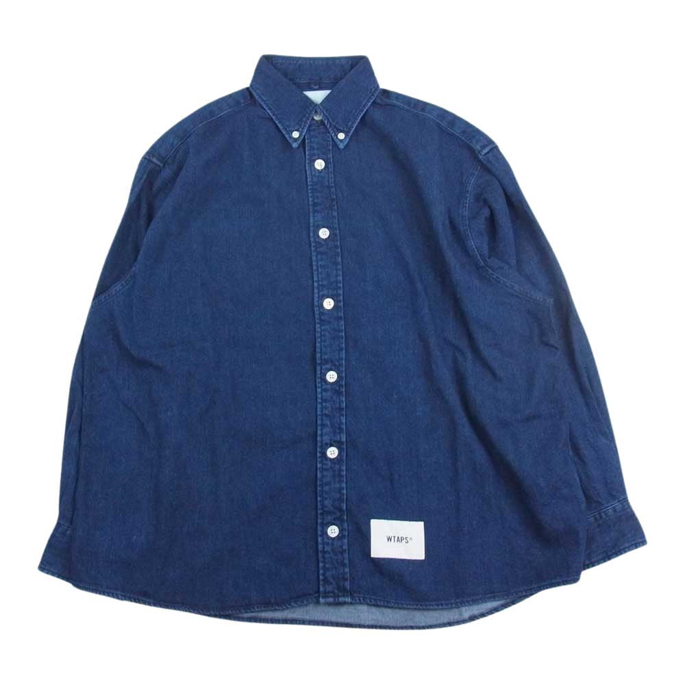 WTAPS ダブルタップス 23AW 232BRDT-SHM03 BD 04 LS COTTON DENIM 長袖