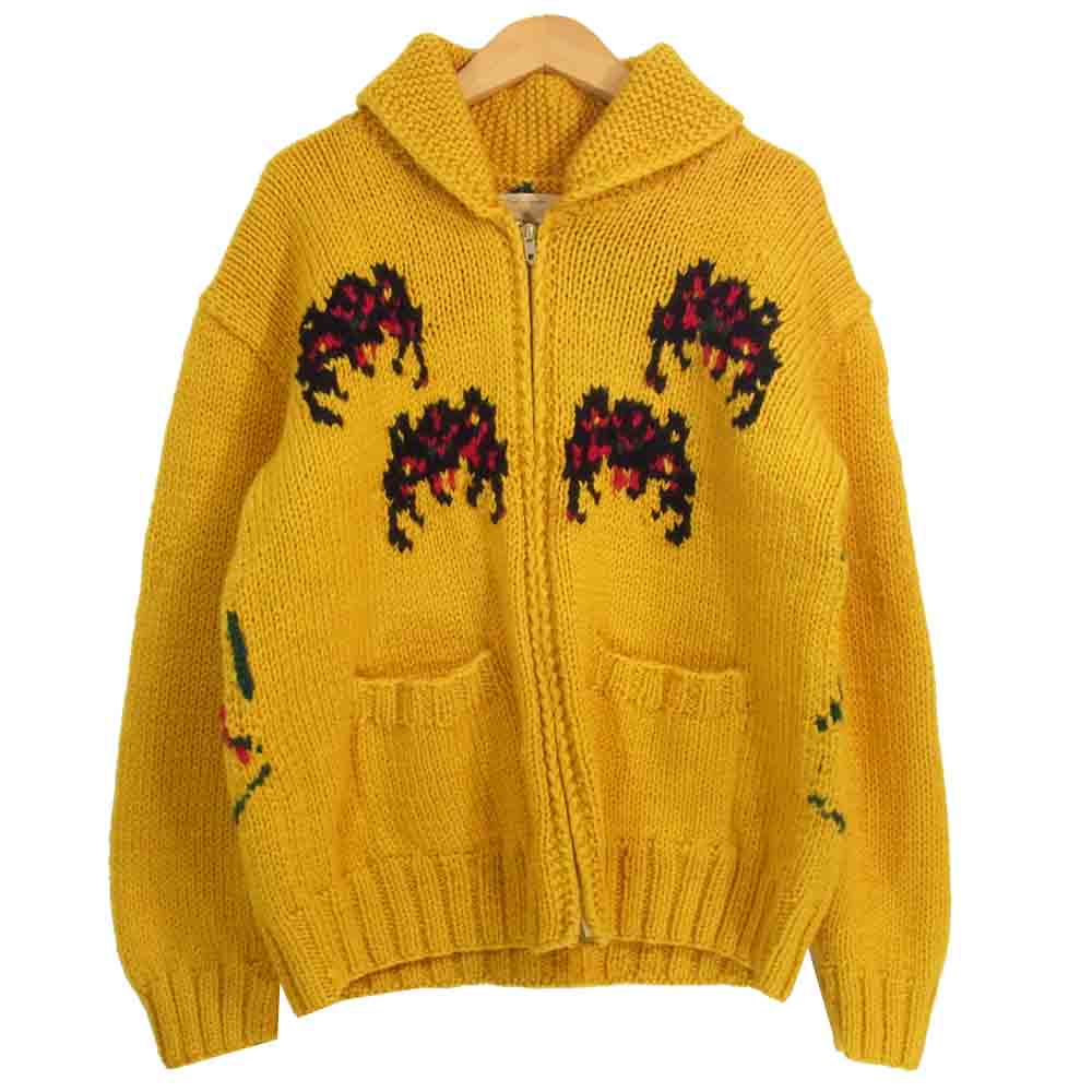 ドライボーンズ カウチンセーター カーディガン イエロー系 2【中古