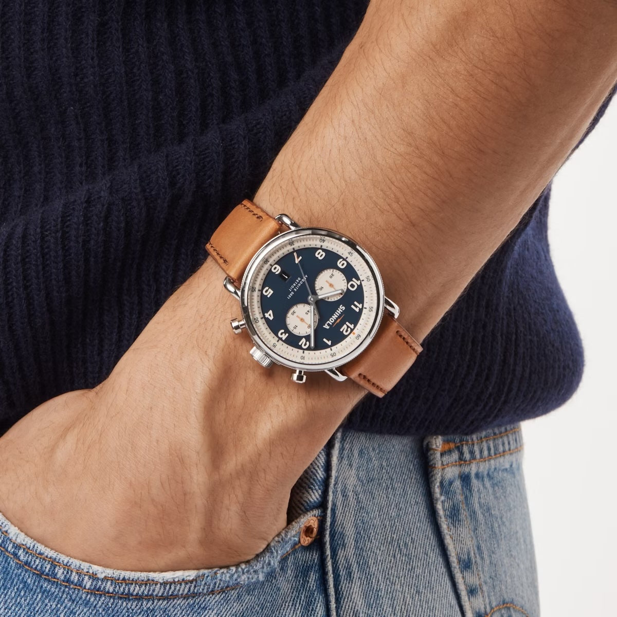 Shinola | The Canfield 43mm 2-Eye Chrono Watch – LAPIS