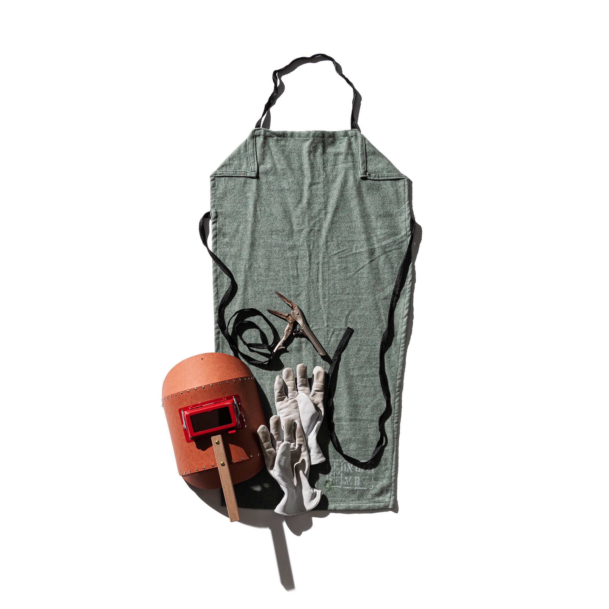 VINTAGE WOOL TROUSERS APRON / Greenish Assort – PUEBCO ONLINE STORE