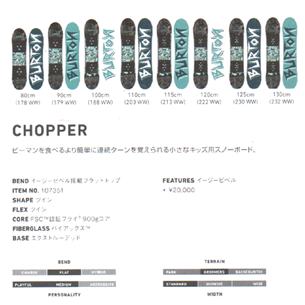 BURTON 2018 model CHOPPER 子供用スノーボード | プロボードショップ