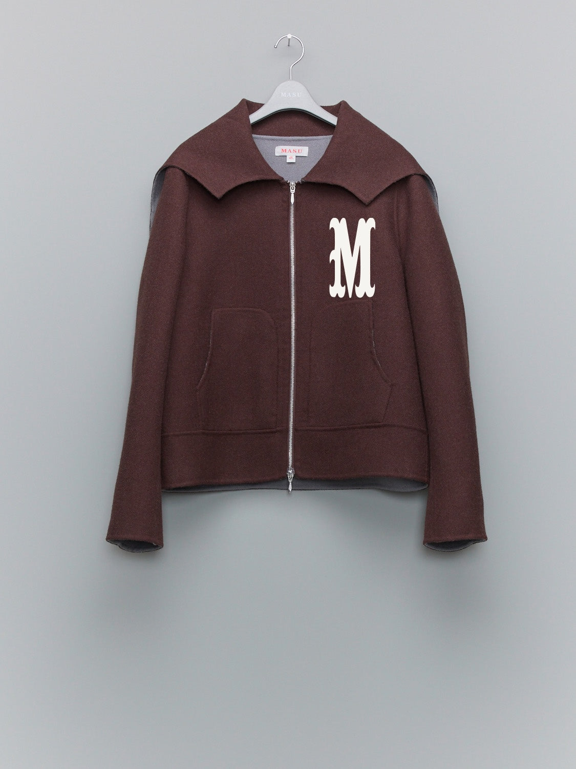 MASU(エムエーエスユー)のBAT COLLAR ZIP-UP JACKET BROWNの通販