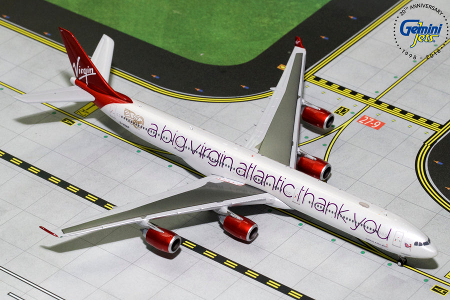 ヴァージン・アトランティック航空 A340-642 Planetags コンビ色