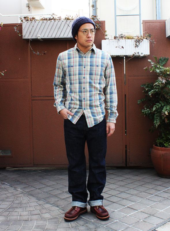 RRL ダブルアールエル チェックワークシャツ