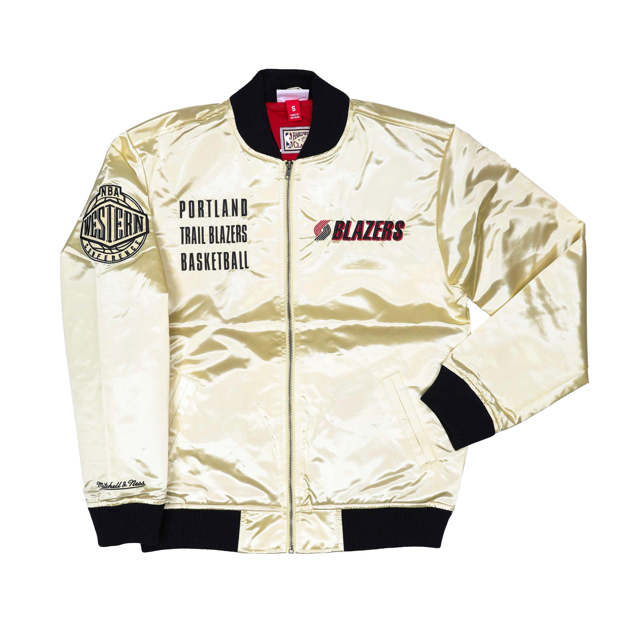 Mitchell & Ness Gold Vintage Satin Trail Blazers Jacket – Rip City