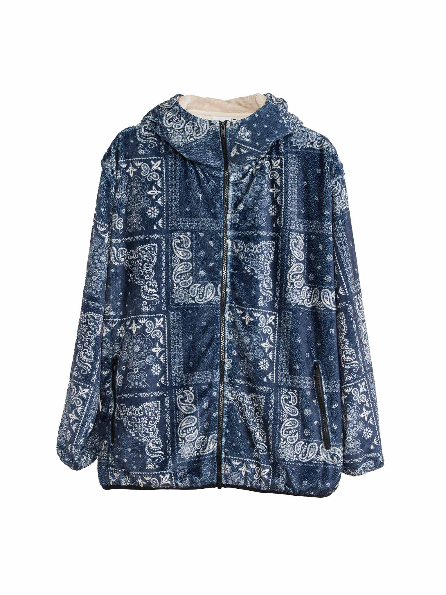 ボアフリースジップパーカー【BANDANA】