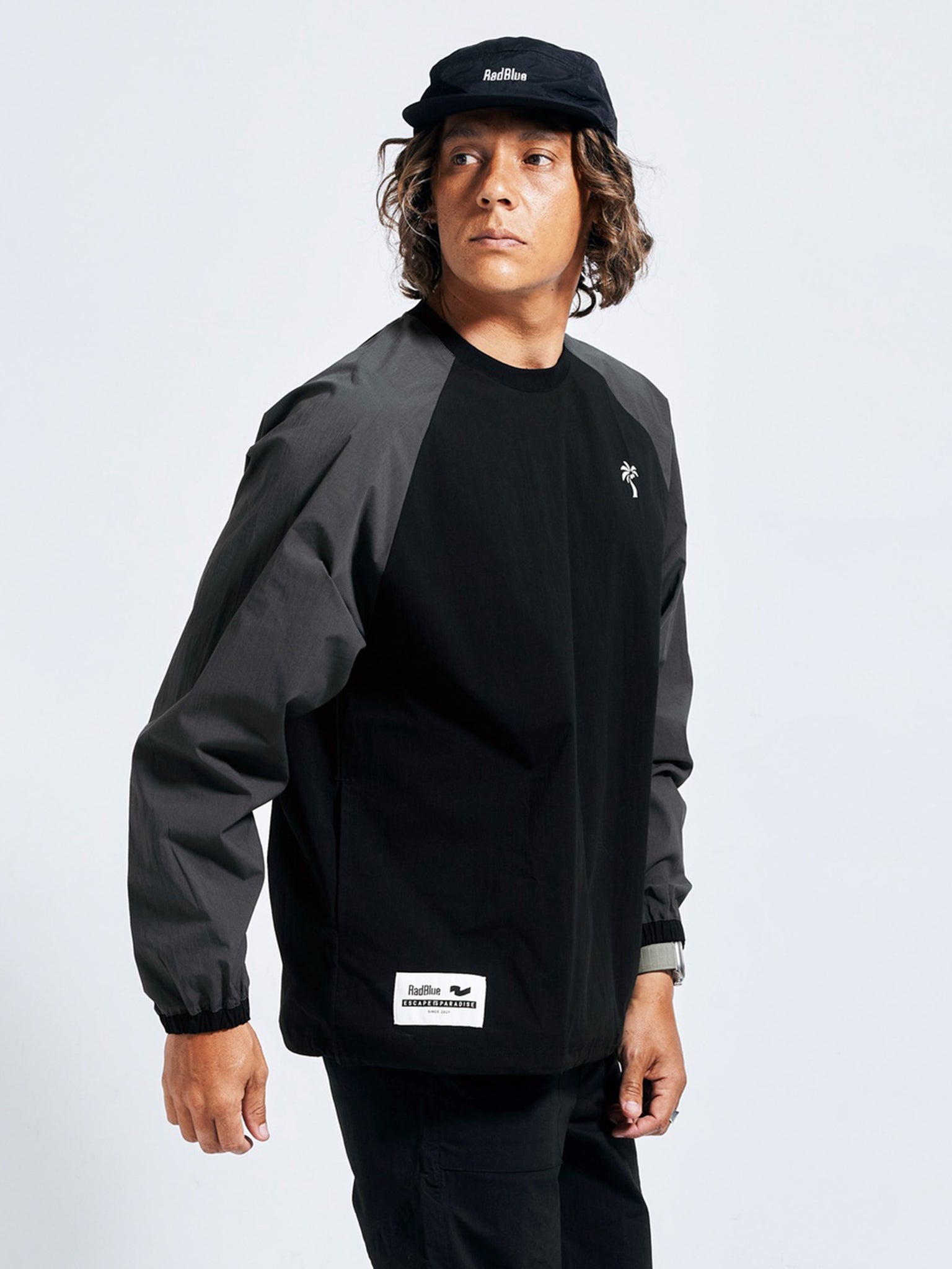 テックコットンナイロンプルオーバー