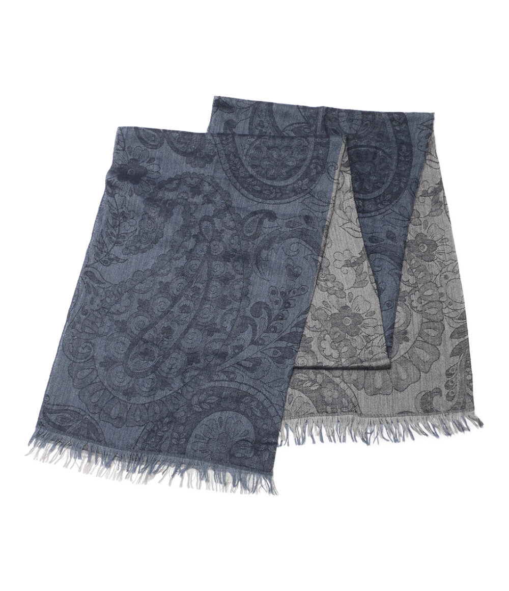 チェーザレアットリーニ ストール カシミヤ シルク ネイビー