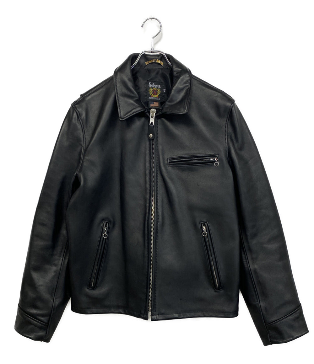 SCHOTT トラッカージャケット レザー USA製 ブラック メンズ SIZE 42