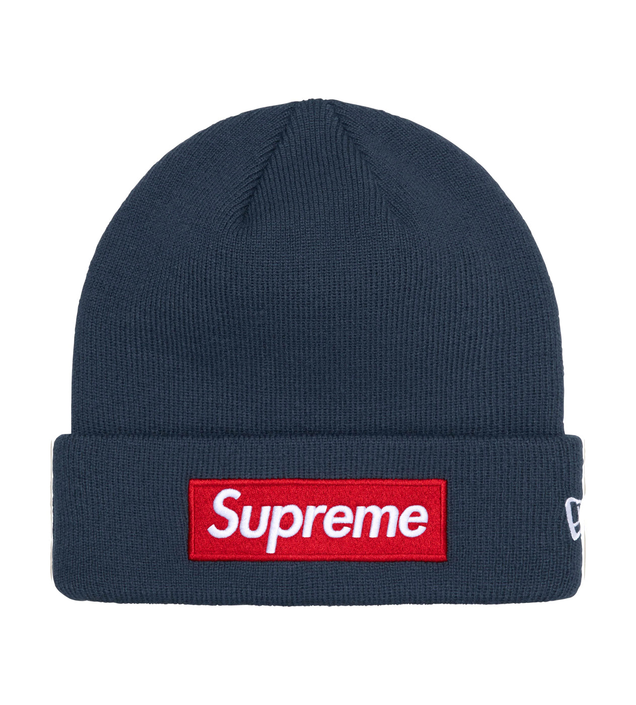 Supreme New Era Box Logo Beanie Navy – Restock AR