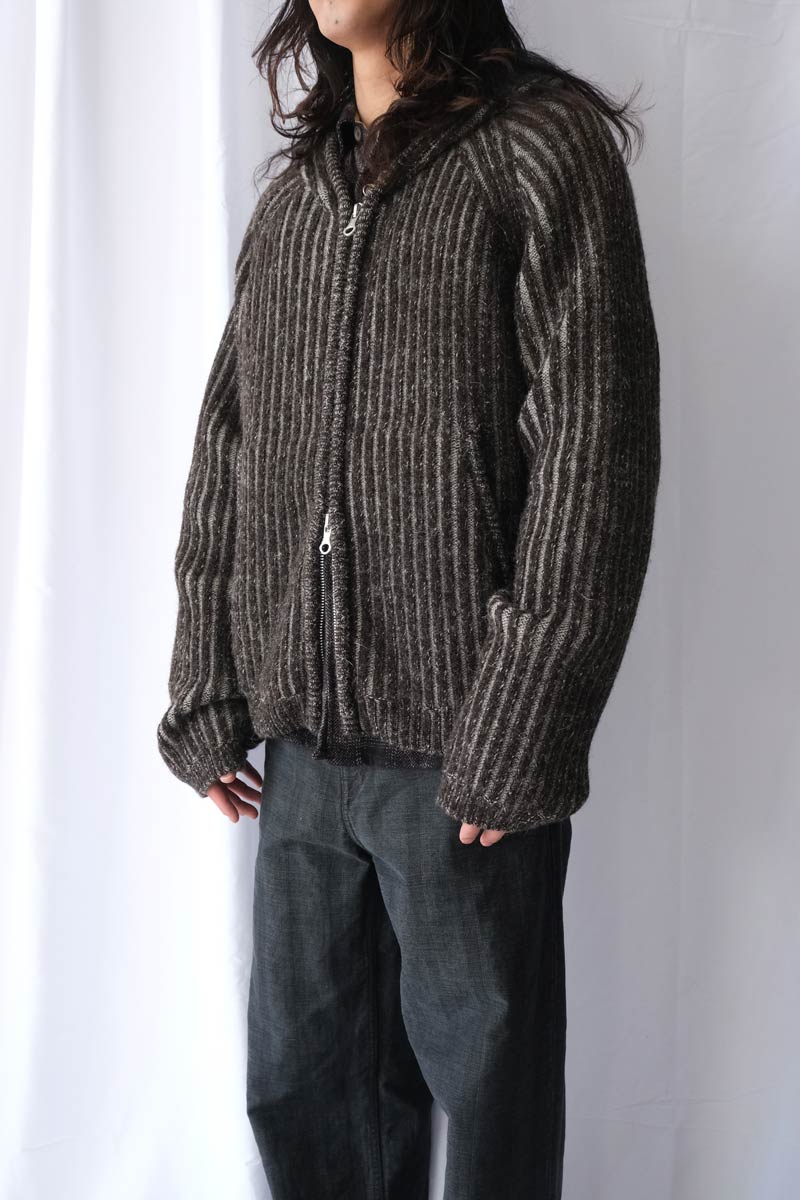 OUR LEGACY | FULL ZIP HOOD / DORF CHECK HAIRY WOOL フルジップ