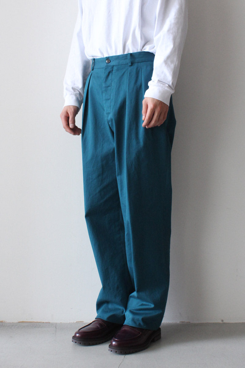 NEAT | NEAT CHINO / BLUE GREEN チノトラウザー – STOCK
