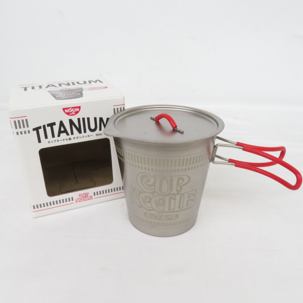 カップヌードル チタンマグ 800ml 蓋付き 中古品 カップヌードル
