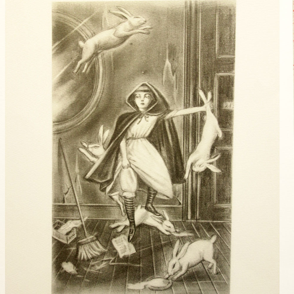 金子國義】「アリスの夢」リトグラフ作品-1978年- シートのみ モノクロ