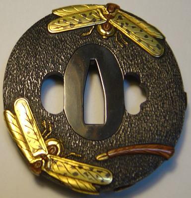 如竹 ・ 勝ち虫図 鍔