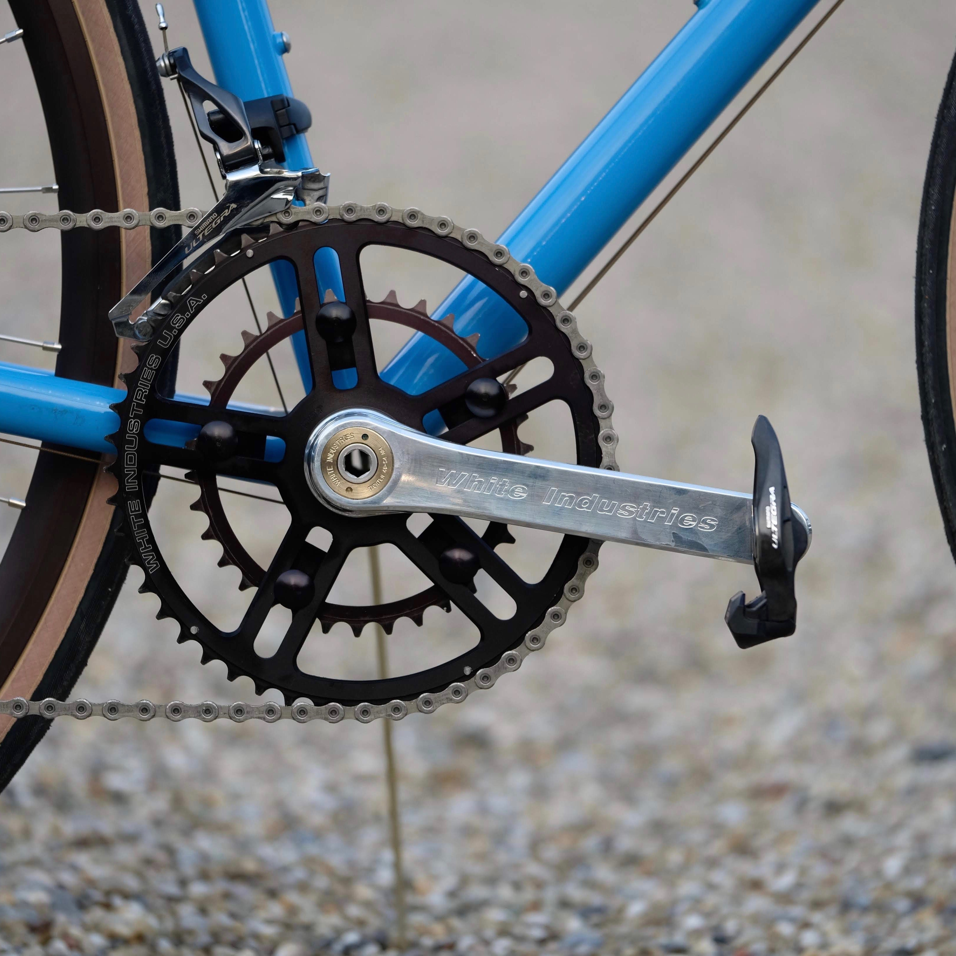 青 ロードバイクフレーム ROADACE クランクセット付き 青 ロードバイク