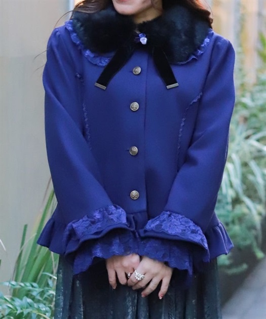 ローズリボン付フリルコート【10%OFF対象商品】 | axes femme online shop