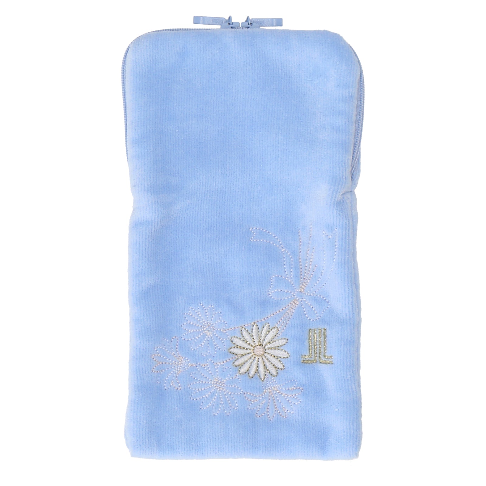 婦人ミニタオルポーチ ロング マーガレット #083b サックス