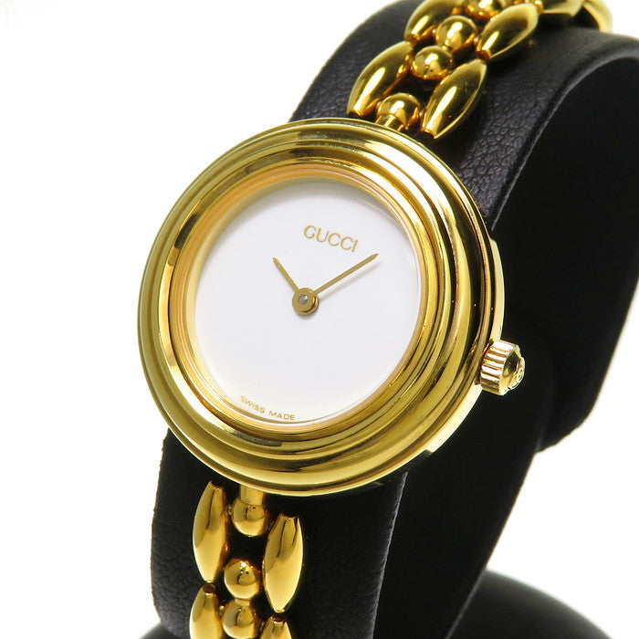 グッチ 11/12.2 チェンジベゼル ゴールド 不動 グリーンベゼルのみ