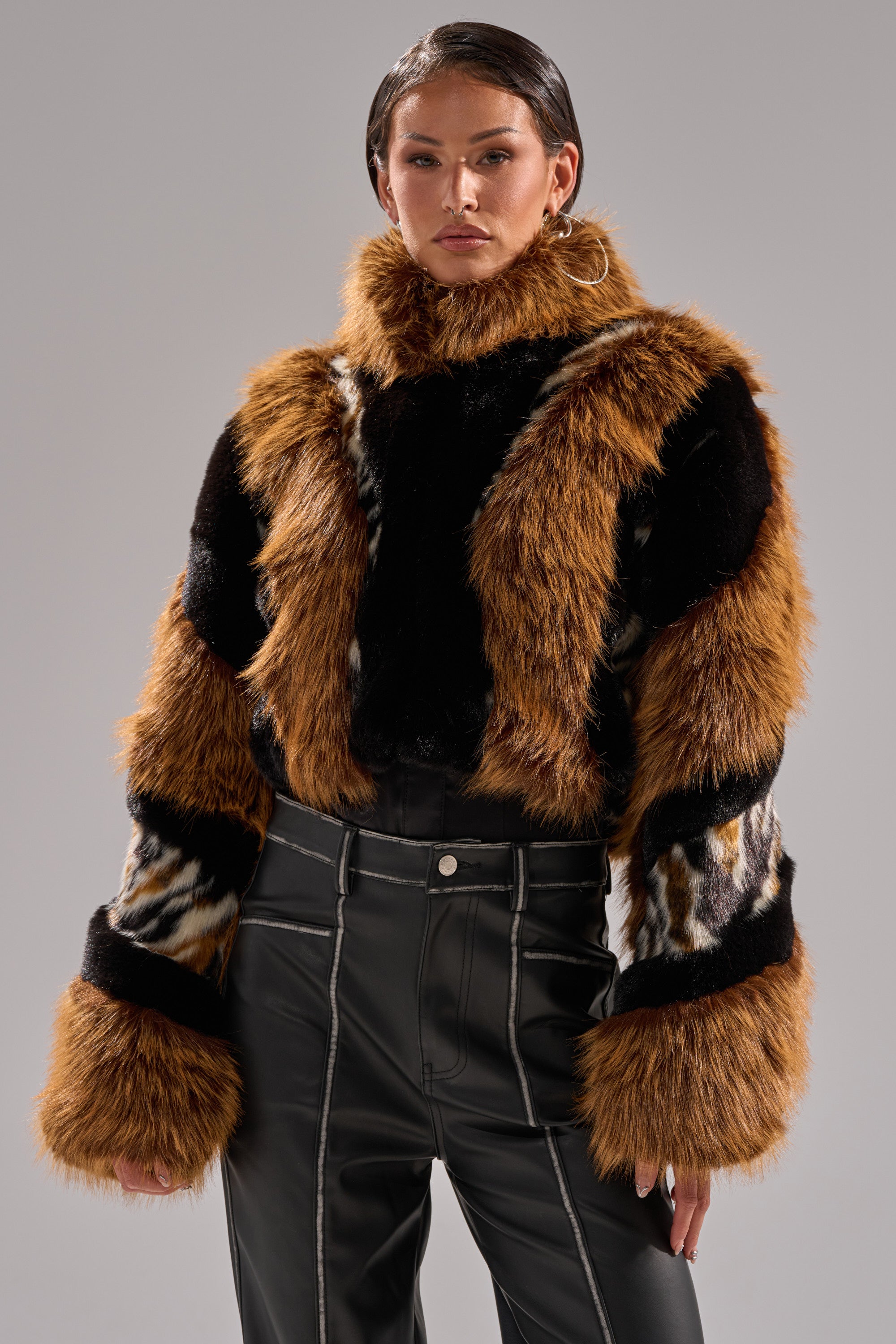 TWISTER PATCHWORK FAUX FUR – AKIRA