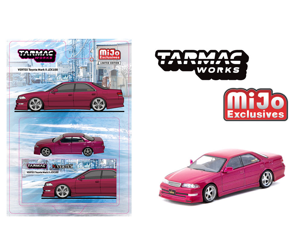 Tarmac Works 1:64 VERTEX Toyota Mark II JZX100 – Red Metallic
