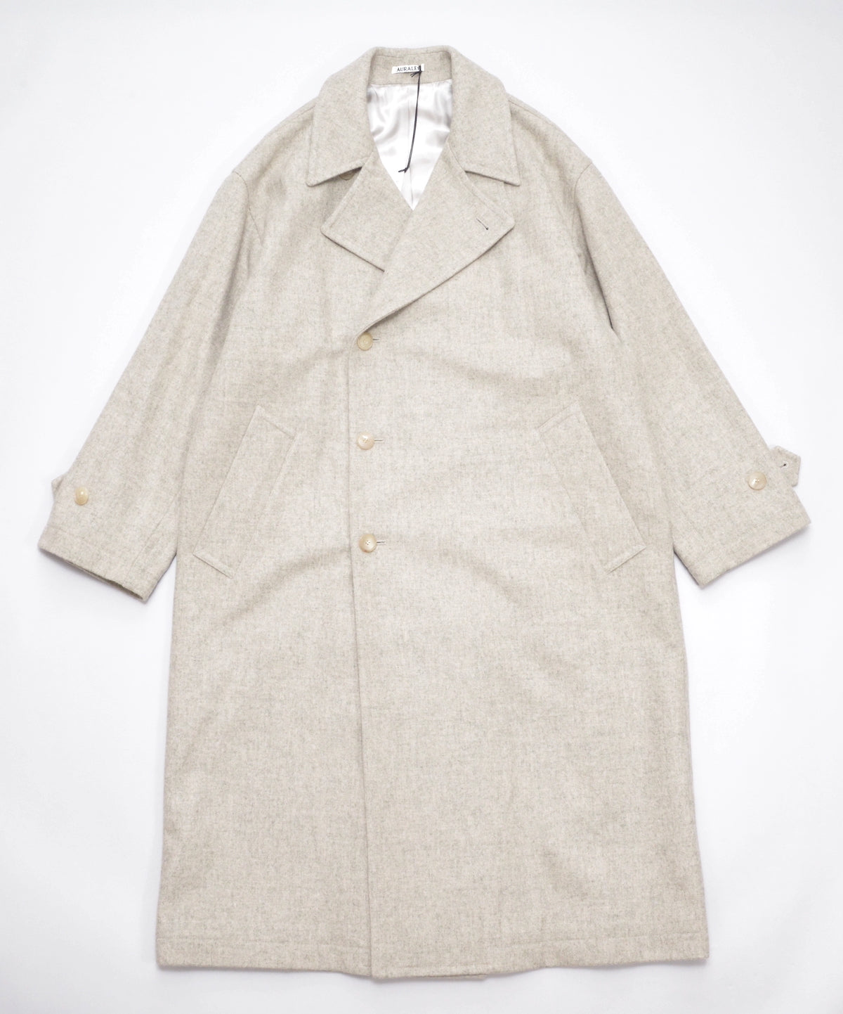 AURALEE 「 SUPER MILLED SHETLAND WOOL DOUBLE-BREASTED COAT / TOP