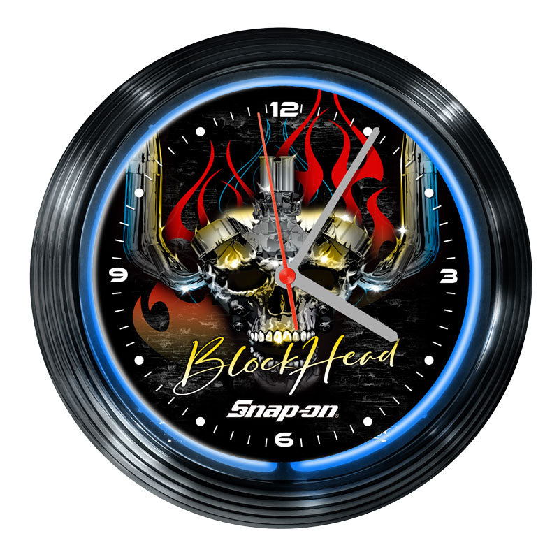 Block Head V2 Neon Clock - Blue Neon – 🇺🇸 Choko / Snap-on