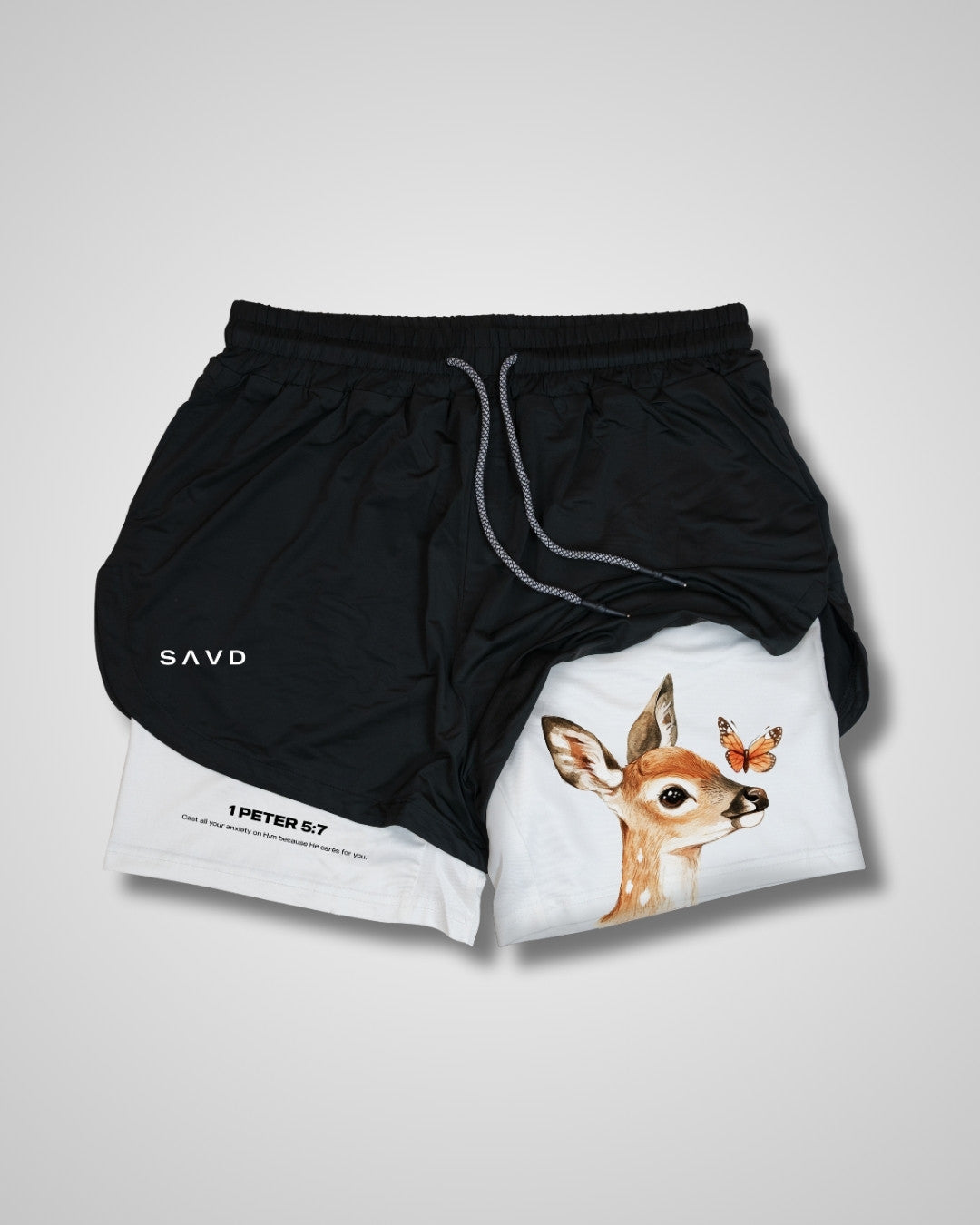 1 Peter 5:7 'Peaceful Trust' Girls Performance Shorts - SAVD Clothing