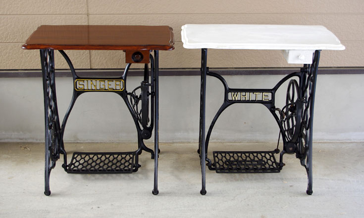 No.999 オーダーメイド 足踏みミシンの鉄脚テーブル：アンティーク