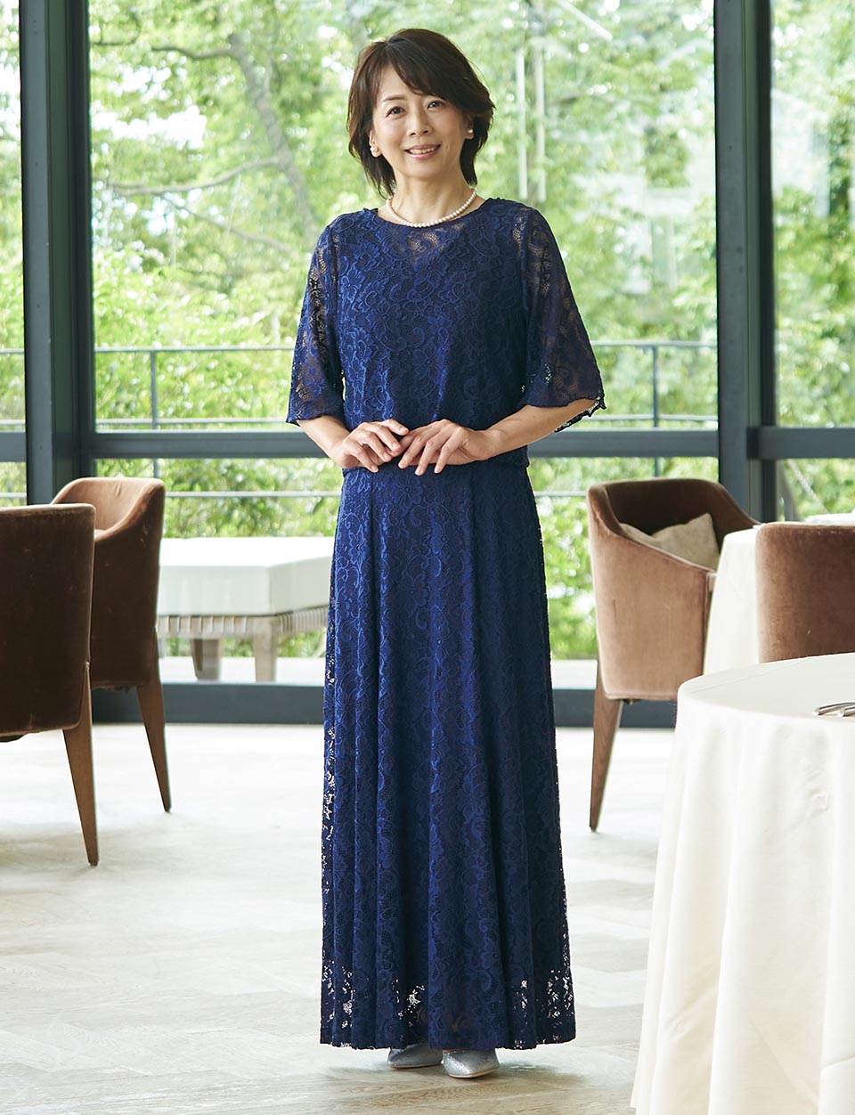 結婚式母親ドレス・新郎新婦母親ドレスにお薦めフォーマルロングドレス