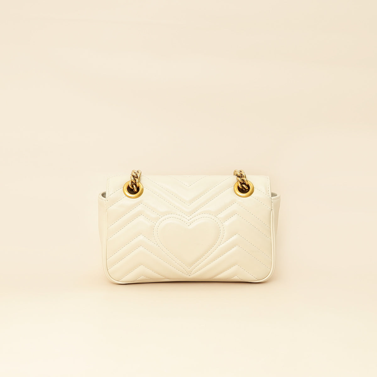 Gucci White Cream GG Marmont Small Shoulder Bag – THE CLOSET