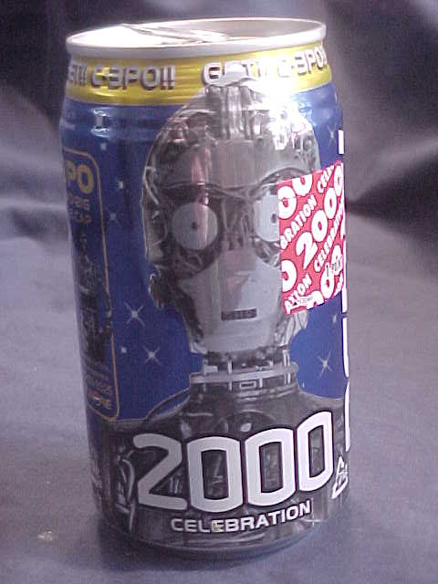 C-3PO 2000 Celebration Pepsi Can (Gold Band Around Top) - Star
