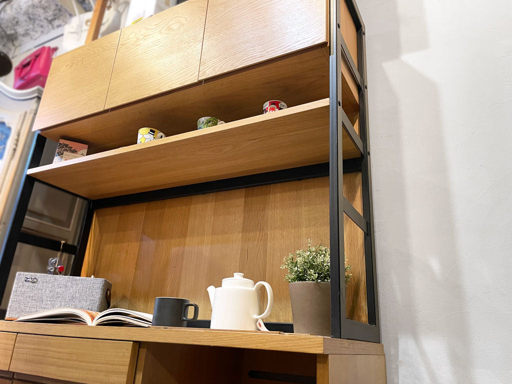 ウニコ unico ホクストン HOXTON キッチンボード 食器棚 W123cm オーク