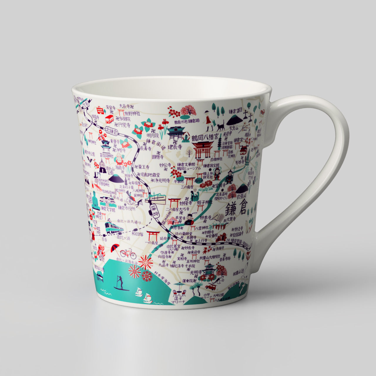 鎌倉江の島日本語マップ』T型マップマグ – totemap